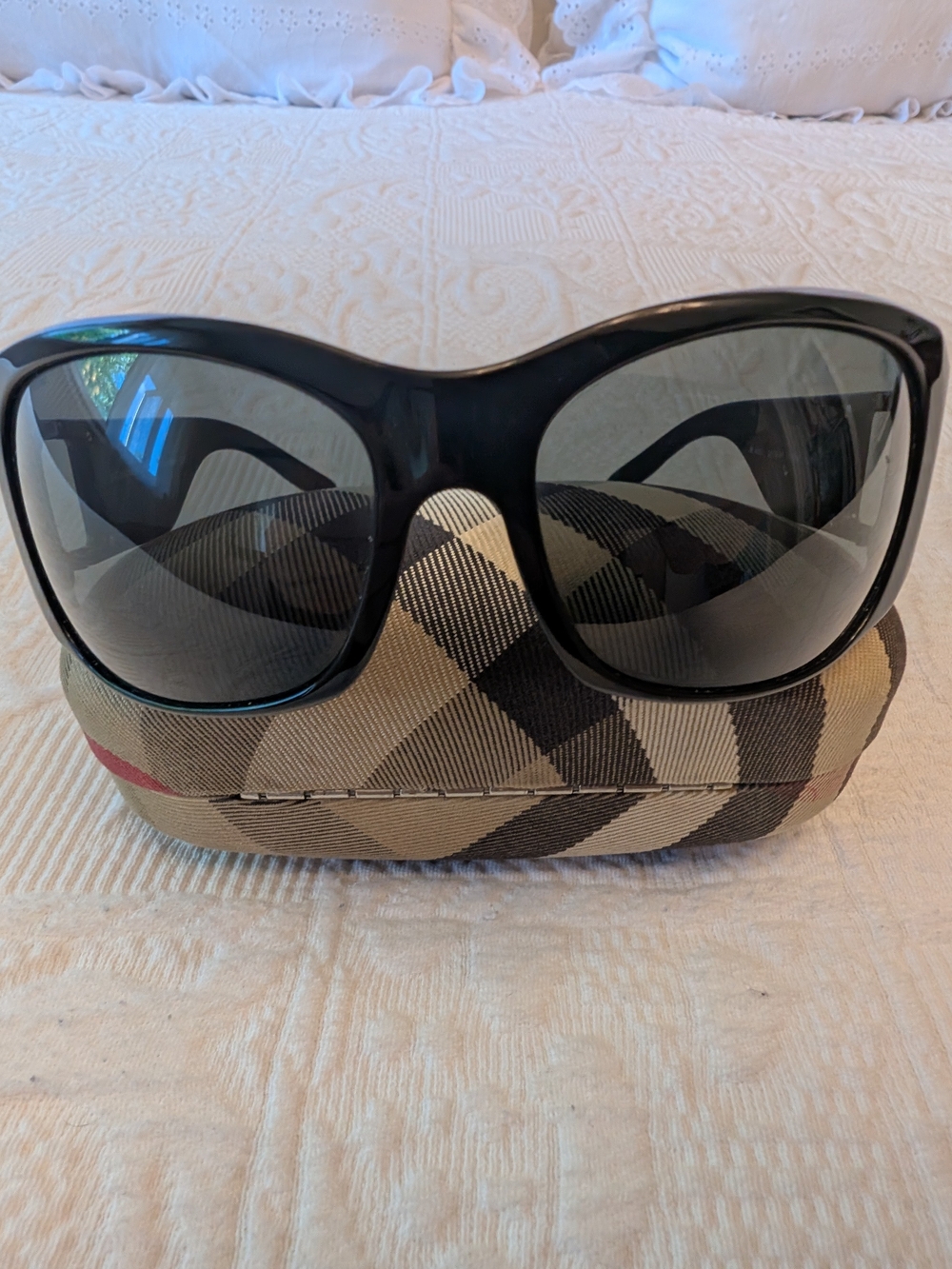 Burberry Black Gloss Polarized Sunglasses